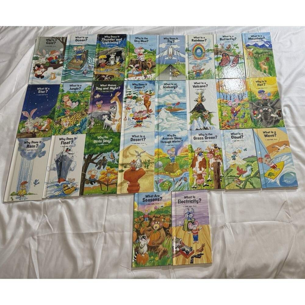 Just St Ask Books Weekly Reader Lot Of 26 Hard Cover 80s Children Kidcore